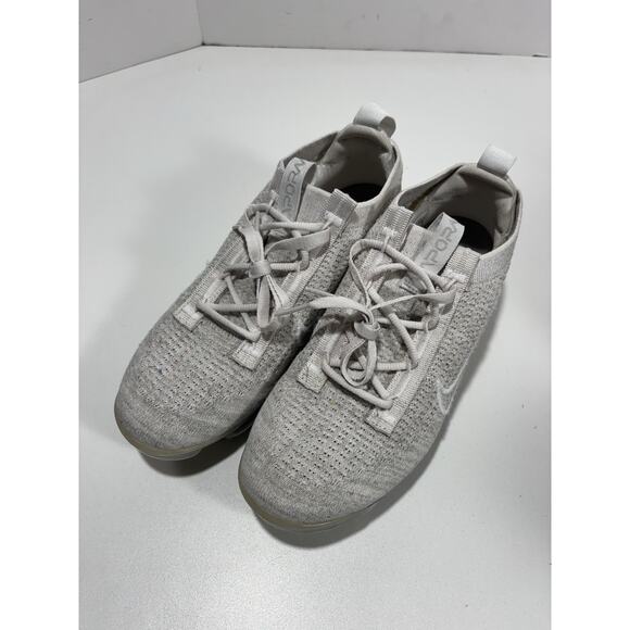 Nike Air VaporMax 2021 Sz 8 Flyknit Phantom Metallic Silver - Picture 1 of 8